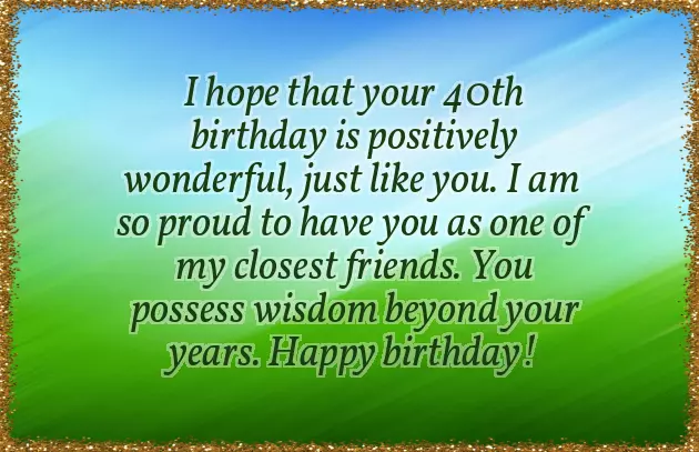 Birthday Wishes 40Th
