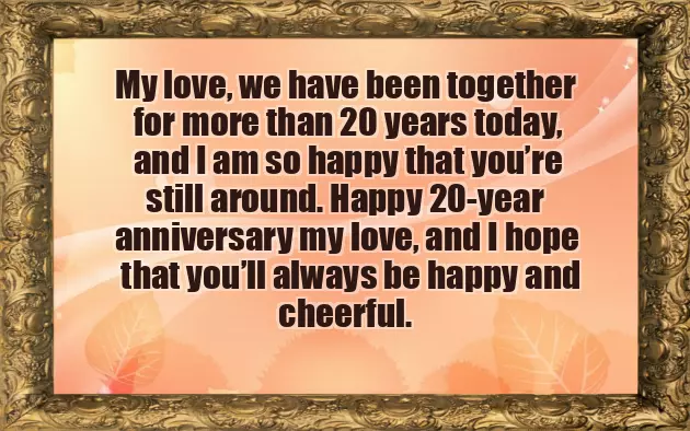20Th Marriage Anniversary Wishes