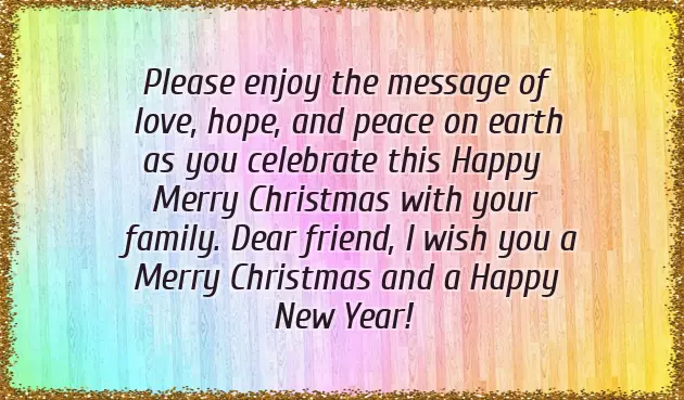 Christmas Message For Best Friend