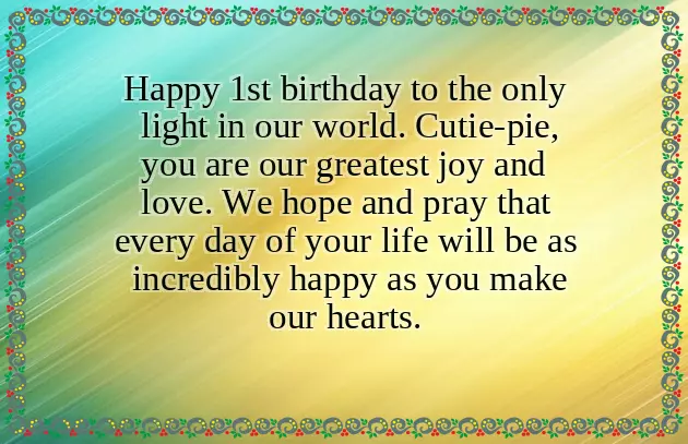 Happy Birthday Wishes For One Year Baby Girl Happy Birthday Wishes For One Year Baby Girl