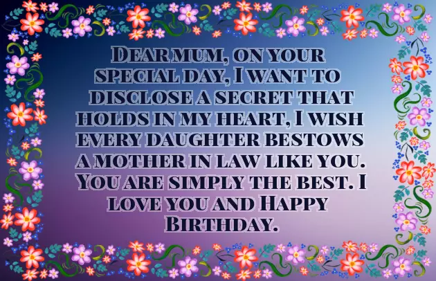 Birthday Wishes To A Mother In Law