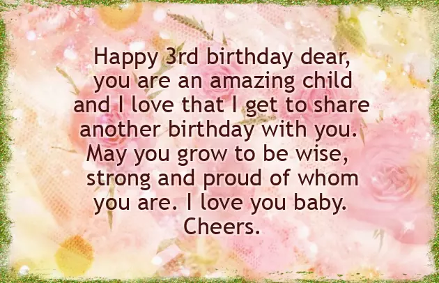 3Rd Birthday Wishes To Daughter