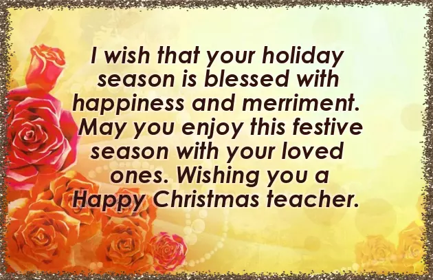 Christmas Message For Teachers Christmas Message For Teachers
