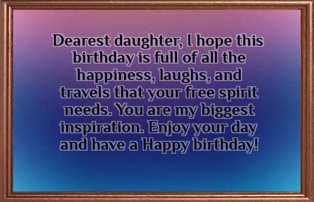 Free Birthday Wishes Daughter