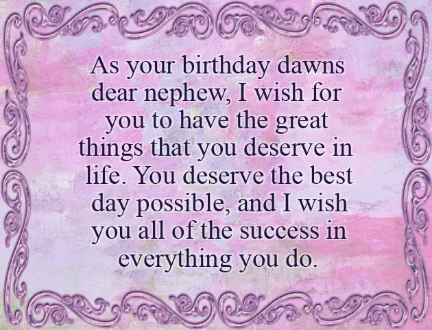Happy Birthday Wonderful Nephew