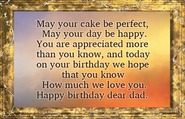 Funny Birthday Poems For Dad