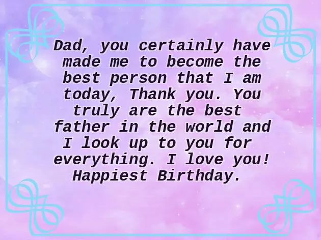 Birthday Father Wishes