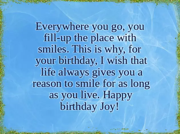 Happy Birthday Joy Happy Birthday Joy