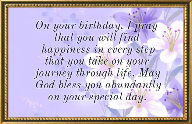 Happy Birthday Prayer Text