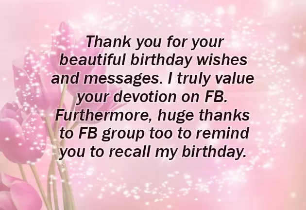 Thank You For Birthday Wishes In Facebook Thank You For Birthday Wishes In Facebook