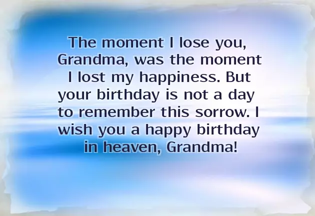 Birthday Wishes For Grandma In Heaven