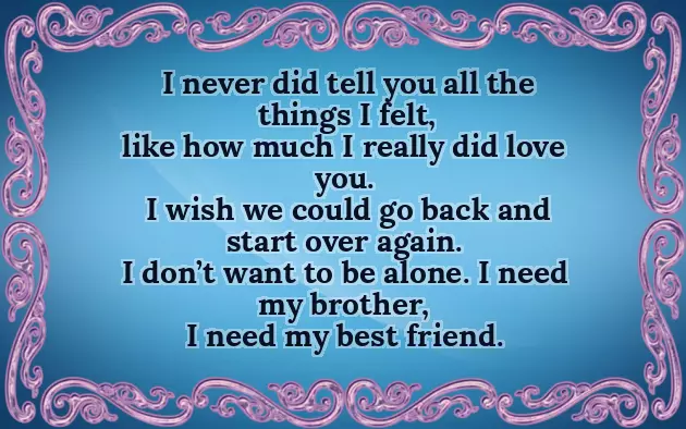 Poem For My Brother In Heaven Poem For My Brother In Heaven