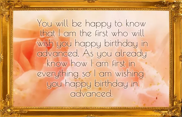 Advance Mein Happy Birthday