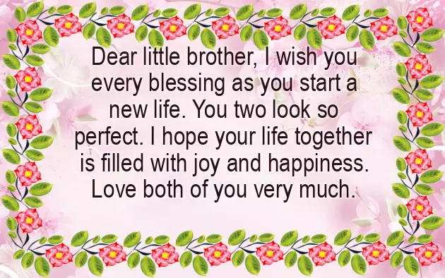 Wishes For Brother Wedding Wishes For Brother Wedding