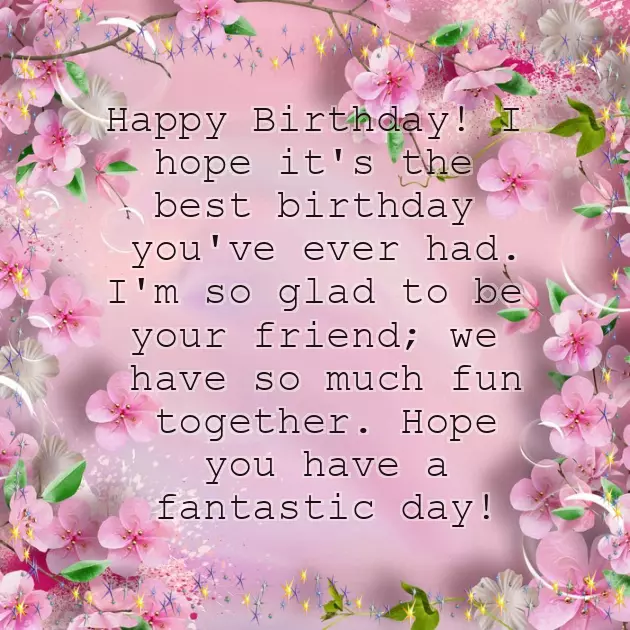 Sample Birthday Wishes For A Friend