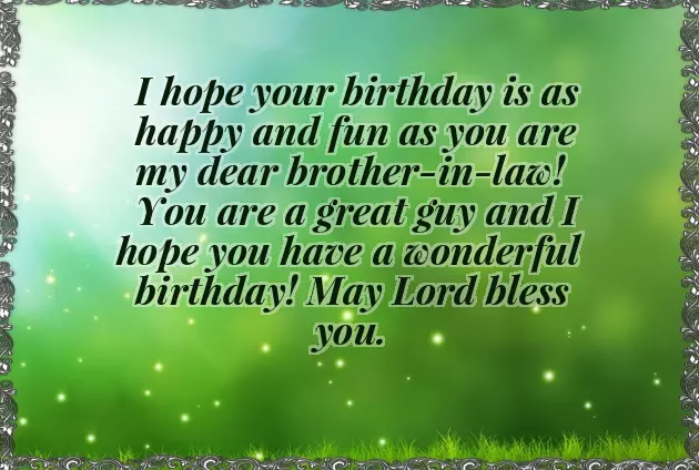 Happy Birthday Greetings For Brother In Law