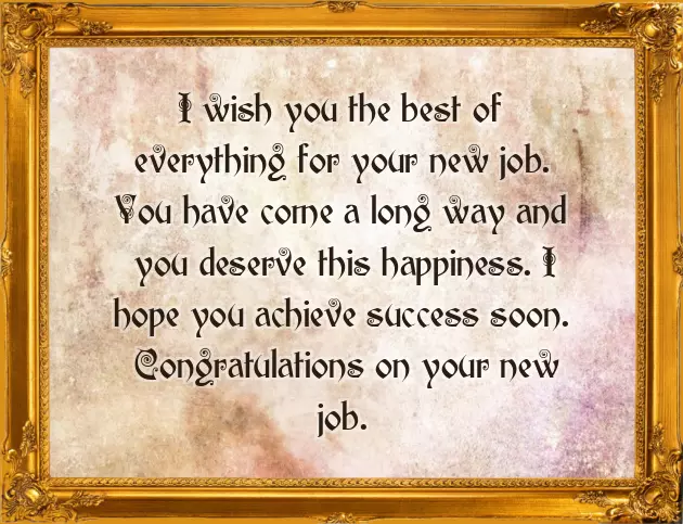 Wishing Luck For New Job