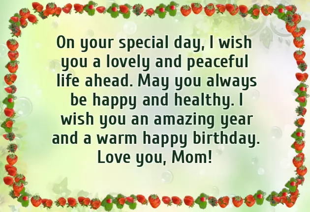 Birthday Wishes For Mother From Son