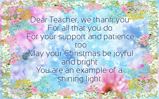 Christmas Poems For Teachers Christmas Poems For Teachers