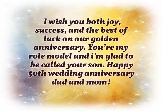 50 Years Wedding Anniversary Wishes For Parents