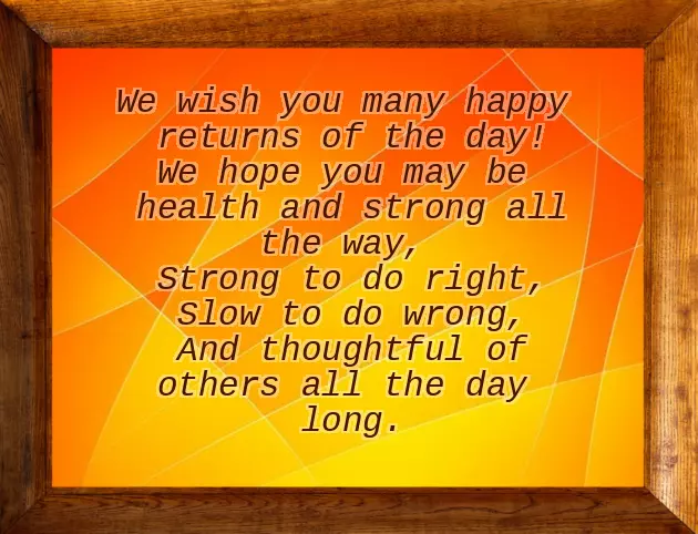 Happy Returns Of The Day Happy Returns Of The Day