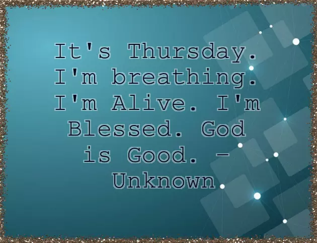 Thursday Morning Messages Thursday Morning Messages