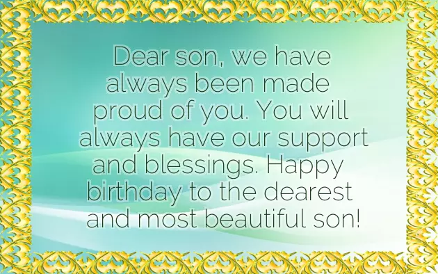 Happy Birthday From Parents To Son Happy Birthday From Parents To Son
