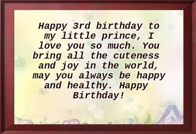 Birthday Wish For 3 Year Old Boy Birthday Wish For 3 Year Old Boy