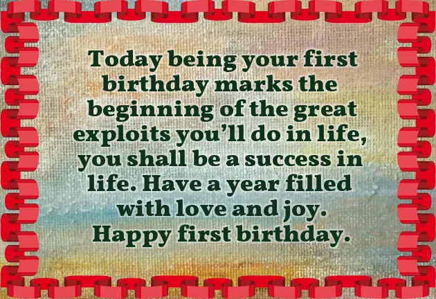 Birthday Wishes For 1 Year Baby Girl From Mother