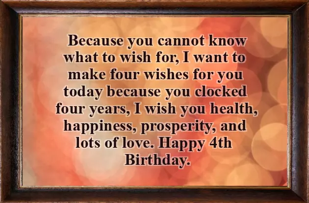 4Th Birthday Wishes For Baby Boy