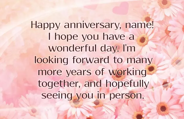 1 Year Anniversary Message 1 Year Anniversary Message