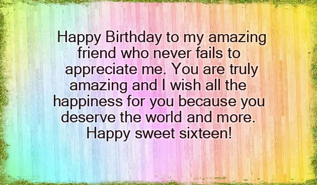 Sweet 16 Bday Wishes Sweet 16 Bday Wishes