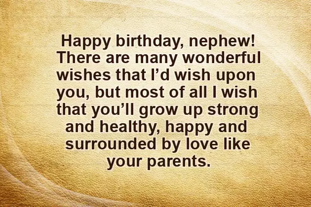 Happy Birthday To Young Nephew