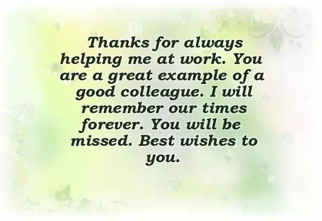 Co Worker Retirement Wishes