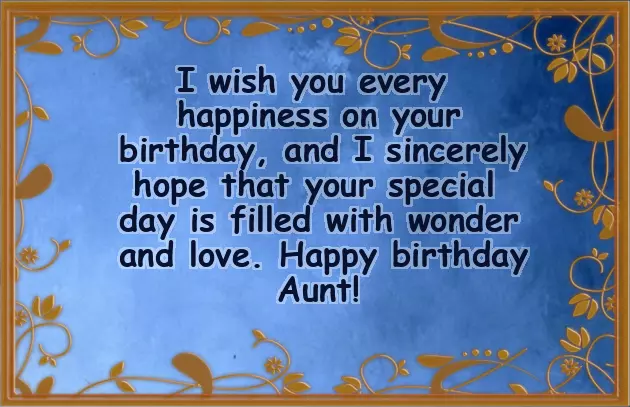 Happy Birthday From Your Aunt Happy Birthday From Your Aunt