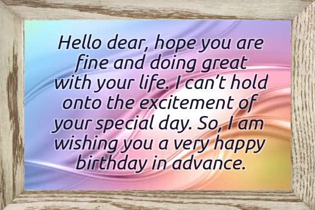 Advance Birthday Wishes For Bestie