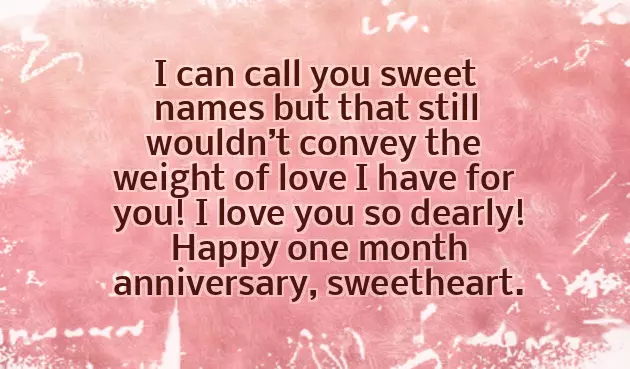 Happy One Month Anniversary