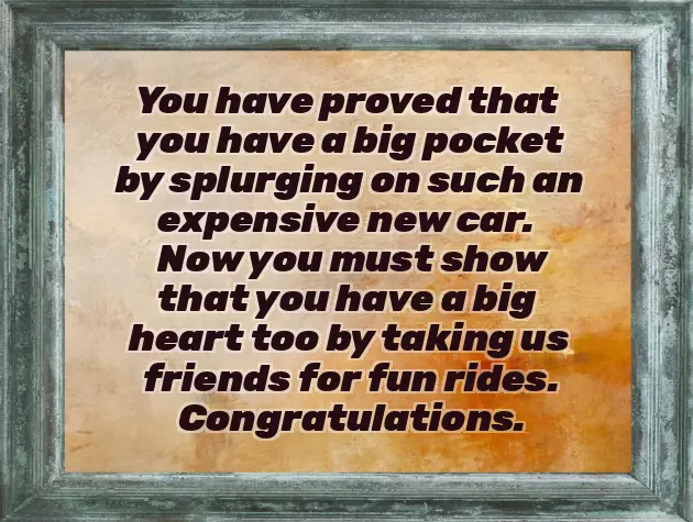 Congratulations Message On New Car Congratulations Message On New Car