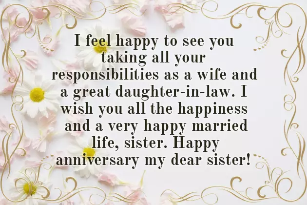 Best Anniversary Wishes For Sister