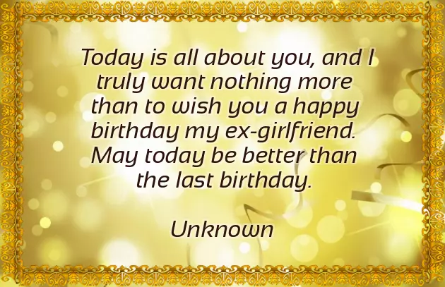 Romantic Birthday Wishes For Ex Girlfriend