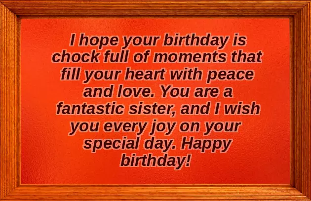 Birthday Day Wishes To Sister