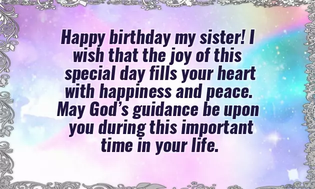 Birthday Wishes For Sister From Bible