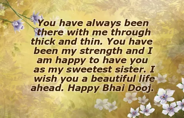 Bhai Dooj Message For Sister
