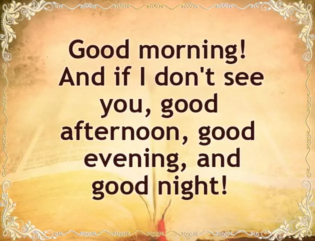 Another Way To Say Good Morning Another Way To Say Good Morning