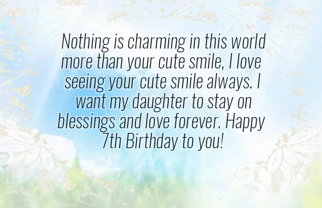 Birthday Greetings 7 Years Old Girl