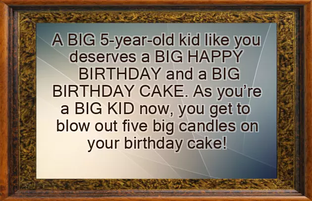 Birthday Wish For 5 Year Old Boy Birthday Wish For 5 Year Old Boy