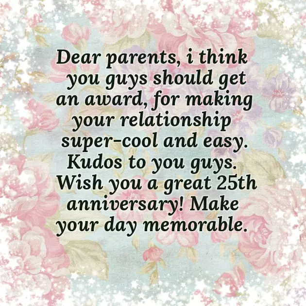 Wishes On 25Th Anniversary Wishes On 25Th Anniversary