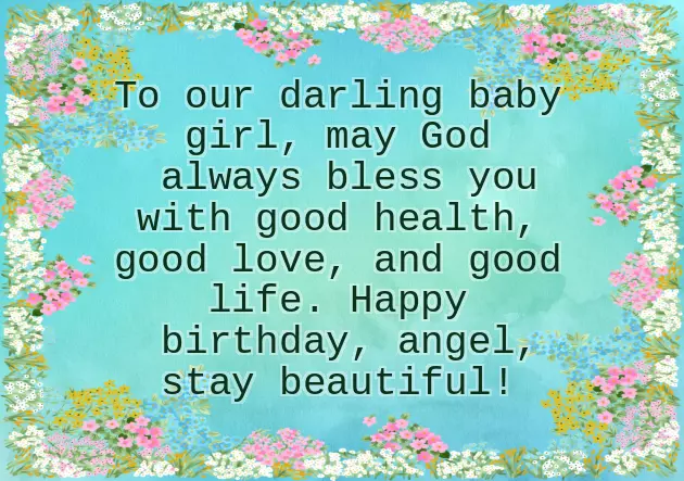 Girl Baby 1St Birthday Wishes