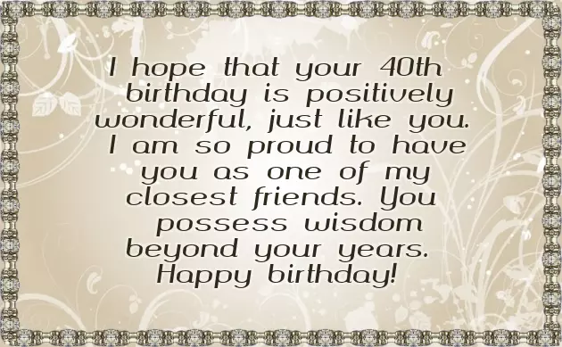Birthday Wishes For 40 Year Old Son