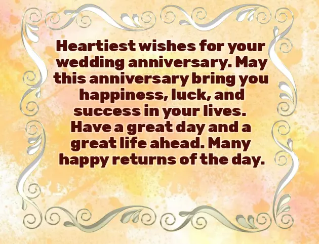 Best Wedding Anniversary Message